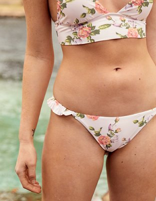 Aerie Printed Ruffle Bikini Bottom