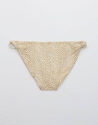 Bottom de bikini estampado con volantes Aerie