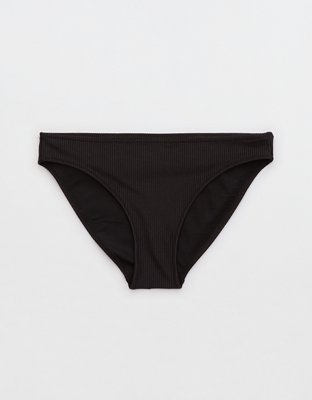 Aerie Bottom de Bikini Ribbed Shine con Cobertura Completa