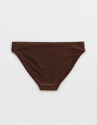 Aerie Shine Rib Full Coverage Bikini Bottom