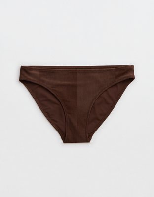 Aerie Shine Rib Full Coverage Bikini Bottom