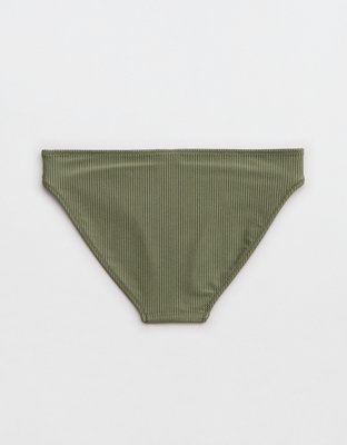 Aerie Shine Rib Full Coverage Bikini Bottom