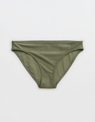 Aerie Shine Rib Full Coverage Bikini Bottom