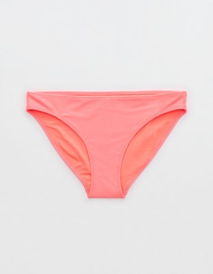 Aerie Shine Rib Crossover High Waisted Bikini Bottom