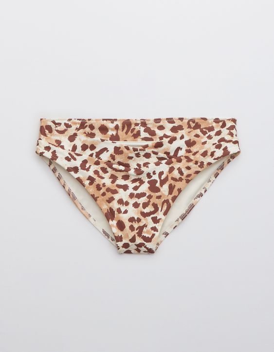 Aerie Leopard Crossover Bikini Bottom