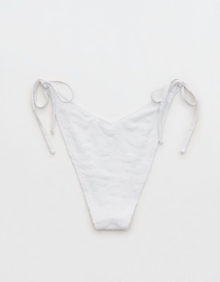 Aerie Terry Low Rise Tie Cheekiest Bikini Bottom