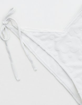 Aerie Terry Low Rise Tie Cheekiest Bikini Bottom