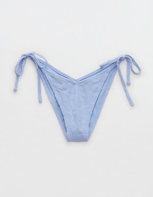 Aerie Terry Low Rise Tie Cheekiest Bikini Bottom