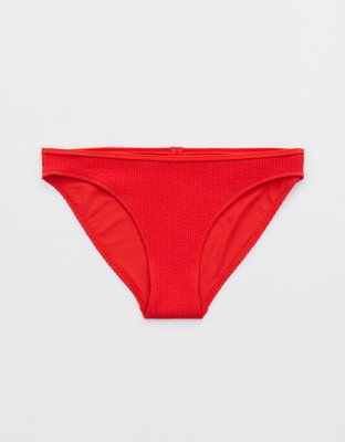 Aerie Crinkle Low Rise Tie Cheekiest Bikini Bottom