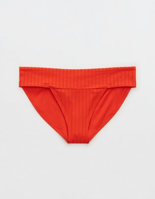 Aerie Wide Rib Low Rise Ring Cheeky Bikini Bottom