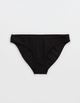 Aerie Bottom de bikini de copa entera de piqué con brillo