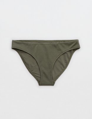 Aerie Shine Pique Full Coverage Bikini Bottom