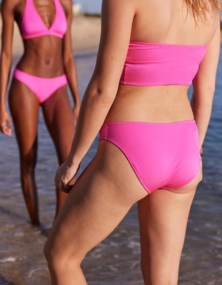 Aerie Shine Pique Full Coverage Bikini Bottom
