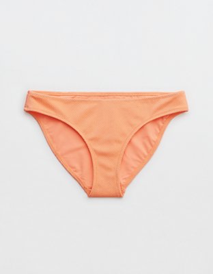 Aerie Bottom de bikini de copa entera de piqué con brillo