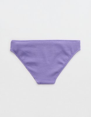 Низ бикини Crinkle, полное покрытие — Aerie, цвет: Фиолетовый — фото 2