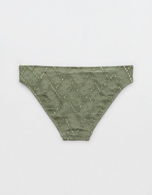 Aerie Eyelet Full Coverage Bikini Bottom