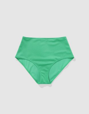 Aerie Shine Pique High Cut Bikini Bottom