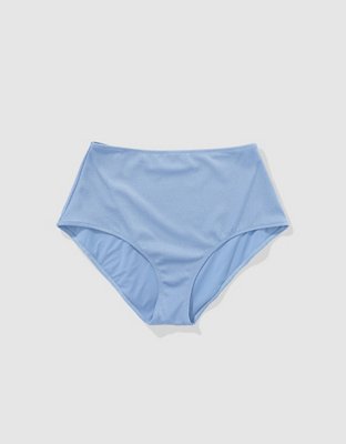 Aerie Bottom de Bikini de Piqué con Brillo y Corte Alto