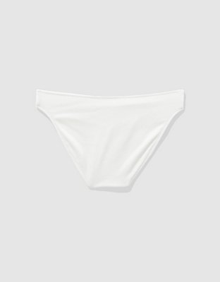 Aerie Bottom de bikini de copa entera de piqué con brillo
