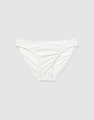 Aerie Bottom de Bikini de Cobertura Completa de Piqué con Brillo