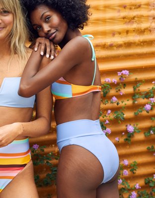 Aerie High Cut Cheeky Bikini Bottom