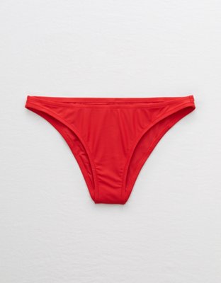 aerie smocked tie cheeky bikini bottom