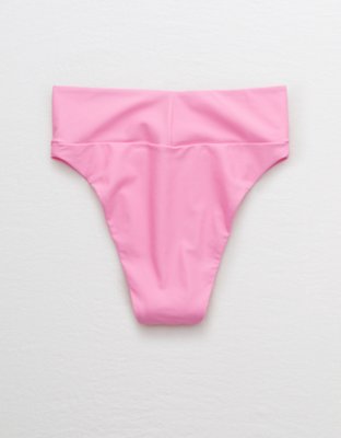 aerie smocked tie cheeky bikini bottom