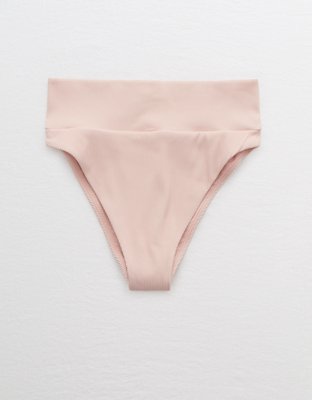 Aerie Ribbed High Cut Cheeky Bikini Bottom
