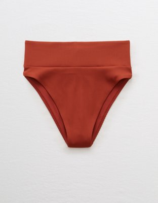 Aerie Ribbed High Cut Cheeky Bikini Bottom