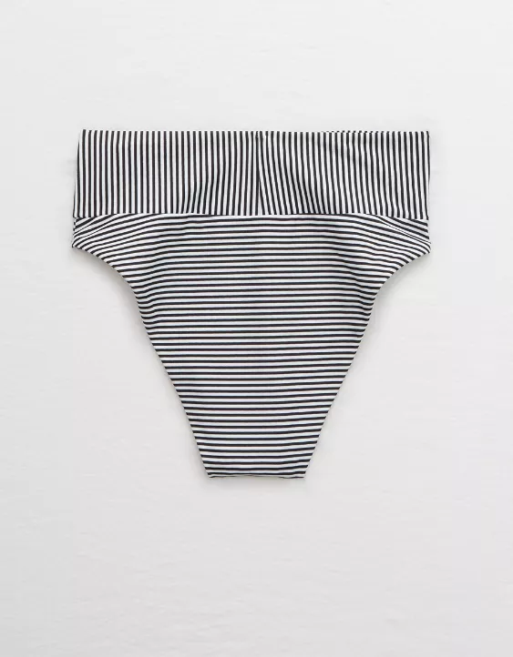 Aerie Printed High Cut Cheeky Bikini Bottom