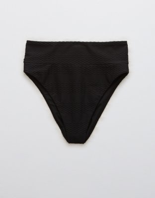 Aerie Jacquard High Cut Cheeky Bikini Bottom