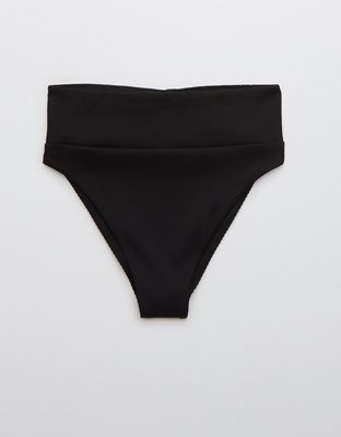 Aerie Ribbed High Cut Cheeky Bikini Bottom