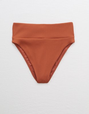 Aerie Ribbed High Cut Cheeky Bikini Bottom