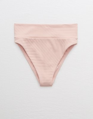 Aerie XO Ribbed High Cut Cheeky Bikini Bottom