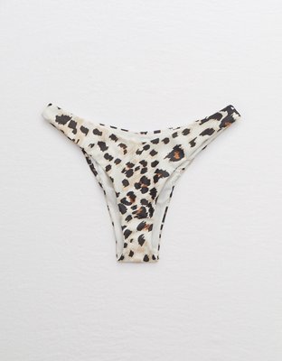 Aerie Leopard Super High Cut Cheekiest Bikini Bottom
