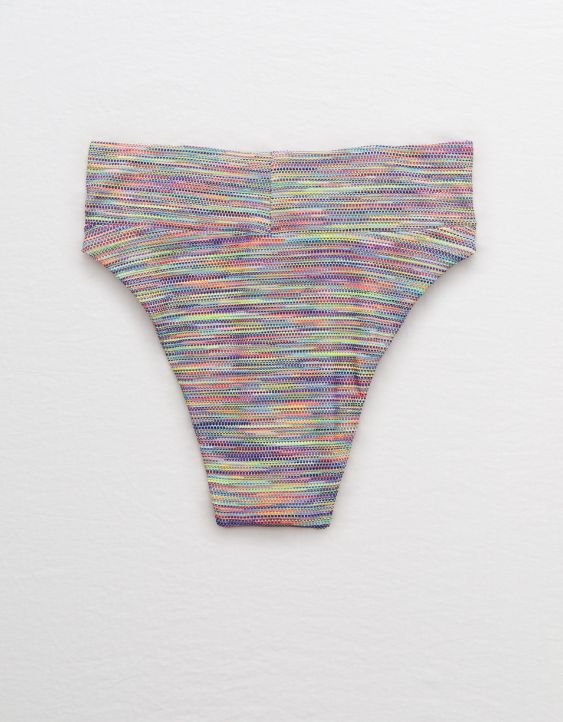 Aerie Space Dye High Cut Cheeky Bikini Bottom