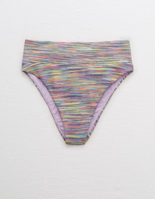 Aerie Space Dye High Cut Cheeky Bikini Bottom