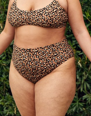 high waisted bikini leopard