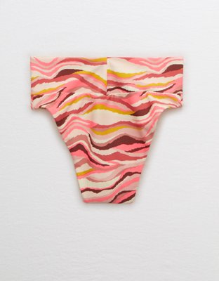 aerie smocked tie cheeky bikini bottom