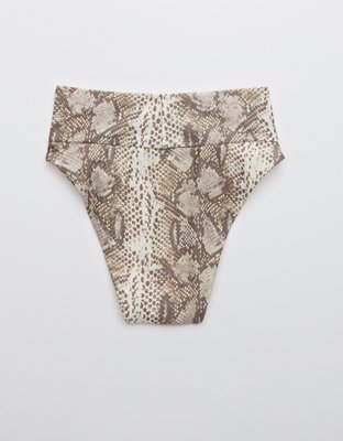 Aerie Snake High Cut Cheeky Bikini Bottom