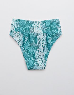 Aerie Snake High Cut Cheeky Bikini Bottom