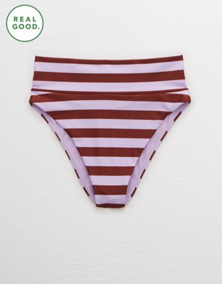 aerie smocked tie cheeky bikini bottom
