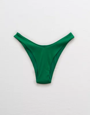 Aerie Ribbed Super High Cut Cheekiest Bikini Bottom
