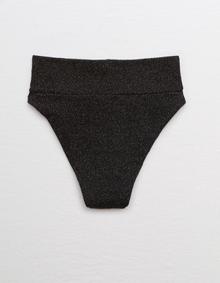 Aerie Shine High Cut Cheeky Bikini Bottom