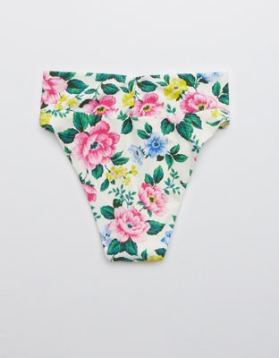 aerie smocked tie cheeky bikini bottom
