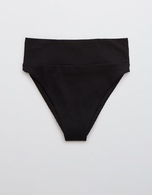 Aerie Waffle High Cut Cheeky Bikini Bottom