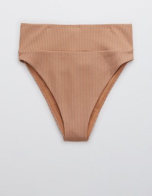 Aerie Waffle High Cut Cheeky Bikini Bottom