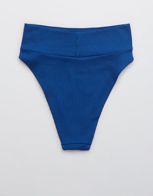 Aerie Waffle High Cut Cheeky Bikini Bottom