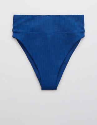 Aerie Waffle High Cut Cheeky Bikini Bottom