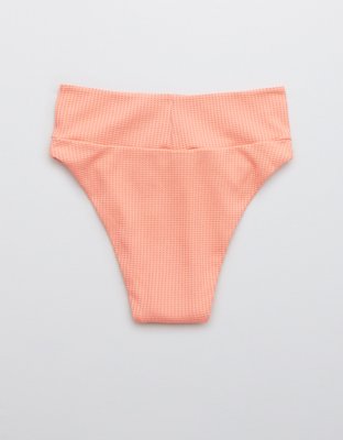 Aerie Waffle High Cut Cheeky Bikini Bottom